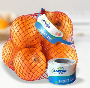 Materiale per etichette di frutta per imballaggio in sacchetti di rete per frutta alimentare